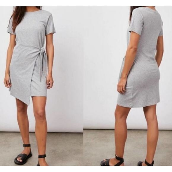 RAILS EDIE DRESS HEATHER GRAY TIE WAIST DRESS SIZE XL NWOT 100% COTTON - Picture 1 of 8